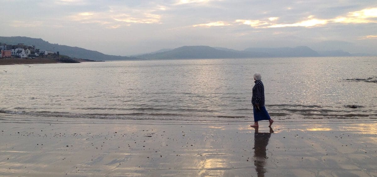 Lyme's sandy beach at sunrise